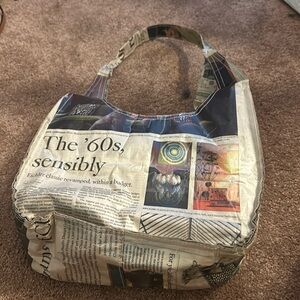 Recycled newspaper custom made handbag!